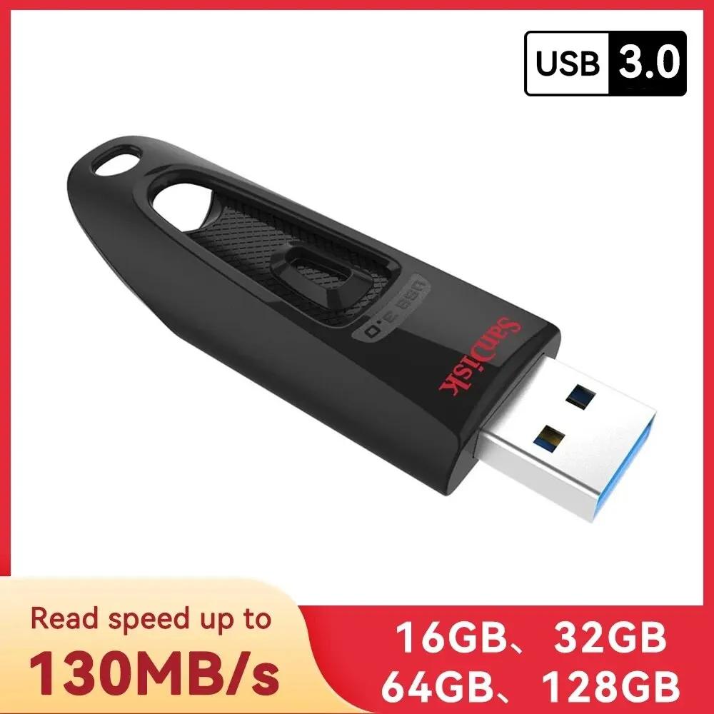 SanDisk USB3.0 CZ48 130 MB/S USB  ̺ 128GB 64GB 32GB 16GB  U ũ U ÷ ̺  Ƽ  ġ